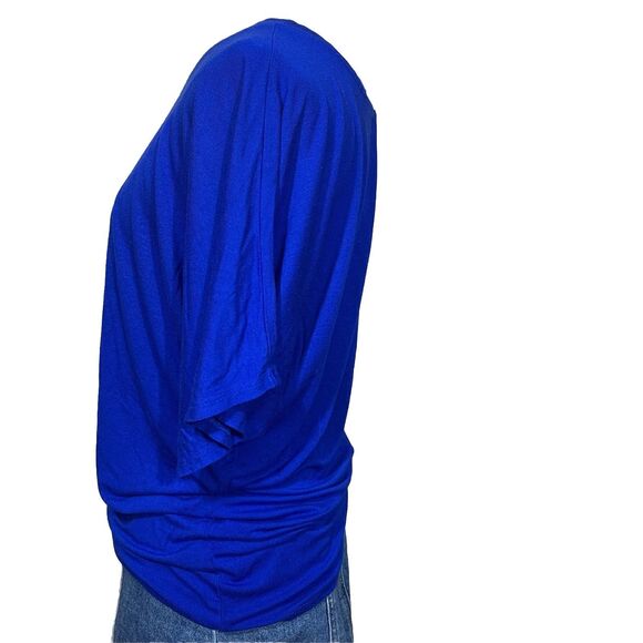 Free To Live Women’s Blue Short Sleeve Relaxed Fit Tee Shirt Size S Soft Stretch - Picture 2 of 6